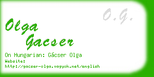 olga gacser business card