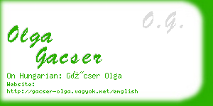 olga gacser business card